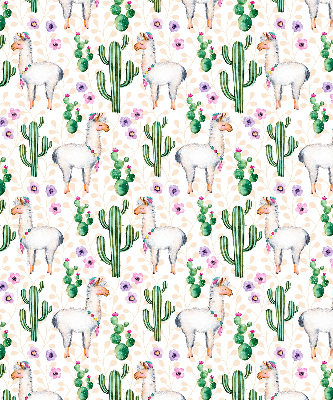 Store enrouleur Lamas et cactus