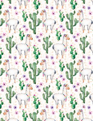 Store enrouleur Lamas et cactus