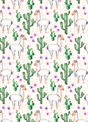 Store enrouleur Lamas et cactus