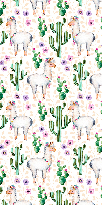 Store enrouleur Lamas et cactus