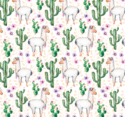 Store enrouleur Lamas et cactus