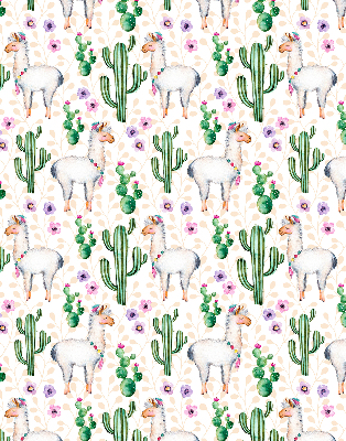 Store enrouleur Lamas et cactus