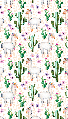 Store enrouleur Lamas et cactus