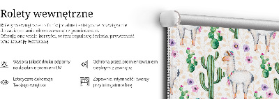 Store enrouleur Lamas et cactus