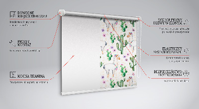 Store enrouleur Lamas et cactus