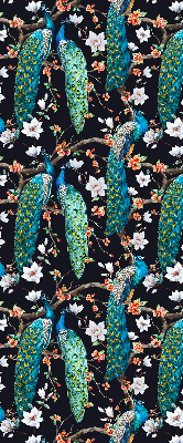 Store enrouleur Paon avec des fleurs