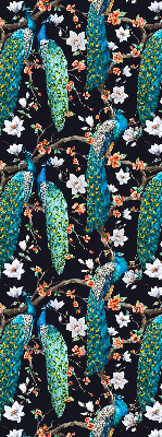 Store enrouleur Paon avec des fleurs