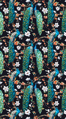 Store enrouleur Paon avec des fleurs