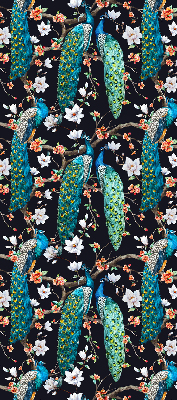 Store enrouleur Paon avec des fleurs