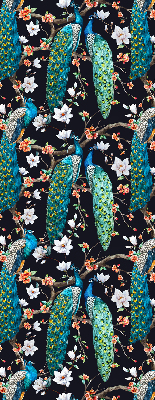 Store enrouleur Paon avec des fleurs