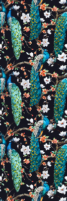 Store enrouleur Paon avec des fleurs