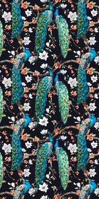 Store enrouleur Paon avec des fleurs