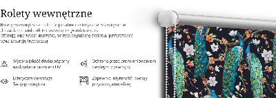 Store enrouleur Paon avec des fleurs