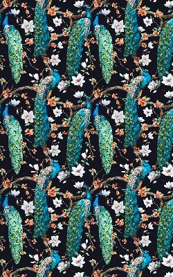 Store enrouleur Paon avec des fleurs