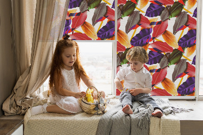 Store enrouleur Feuilles colorées