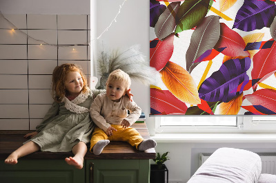 Store enrouleur Feuilles colorées