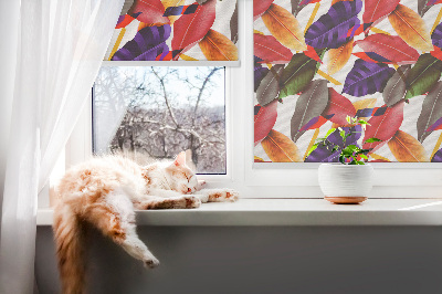 Store enrouleur Feuilles colorées