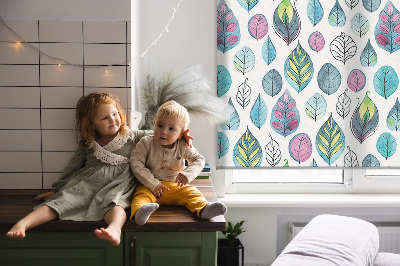 Store intérieur Feuilles colorées