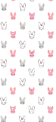 Store enrouleur Lapins colorés dans des couronnes