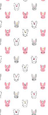 Store enrouleur Lapins colorés dans des couronnes