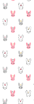 Store enrouleur Lapins colorés dans des couronnes