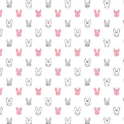 Store enrouleur Lapins colorés dans des couronnes