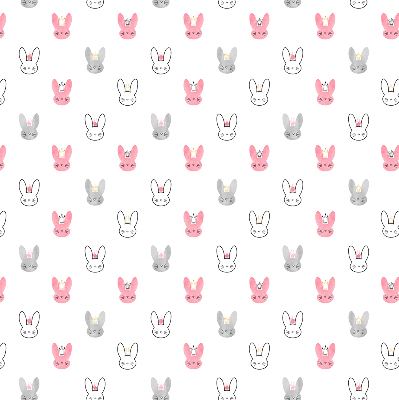 Store enrouleur Lapins colorés dans des couronnes