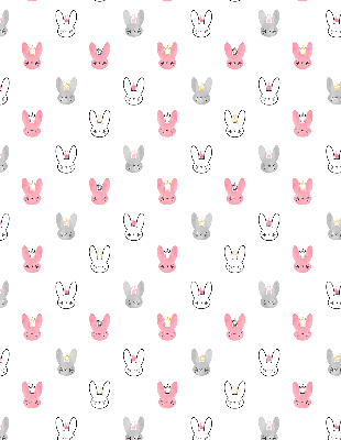 Store enrouleur Lapins colorés dans des couronnes