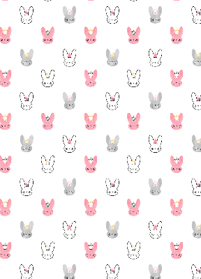 Store enrouleur Lapins colorés dans des couronnes