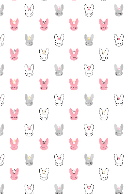 Store enrouleur Lapins colorés dans des couronnes