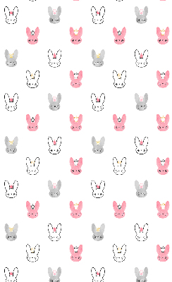 Store enrouleur Lapins colorés dans des couronnes