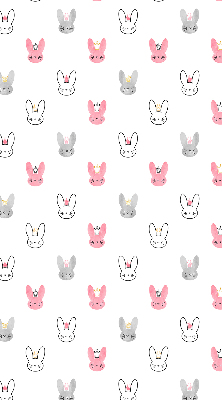 Store enrouleur Lapins colorés dans des couronnes