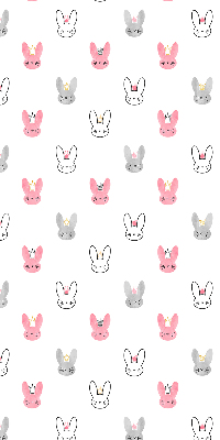 Store enrouleur Lapins colorés dans des couronnes