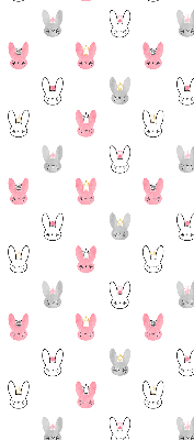 Store enrouleur Lapins colorés dans des couronnes