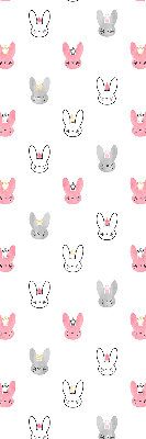 Store enrouleur Lapins colorés dans des couronnes