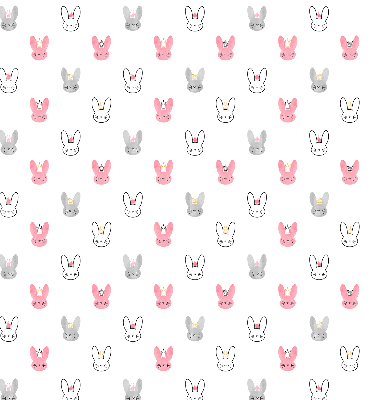 Store enrouleur Lapins colorés dans des couronnes