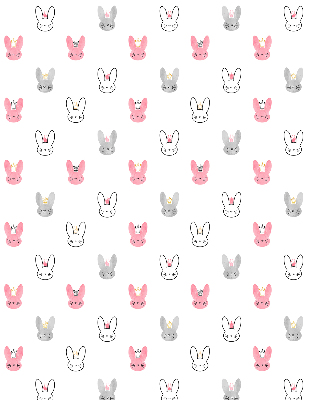 Store enrouleur Lapins colorés dans des couronnes