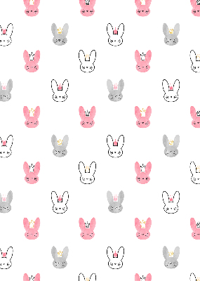 Store enrouleur Lapins colorés dans des couronnes