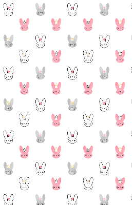 Store enrouleur Lapins colorés dans des couronnes