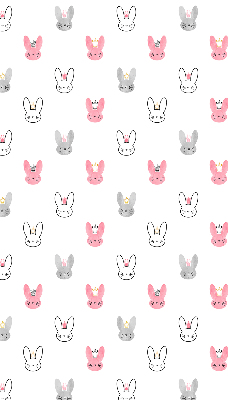 Store enrouleur Lapins colorés dans des couronnes