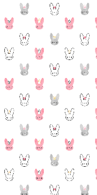 Store enrouleur Lapins colorés dans des couronnes