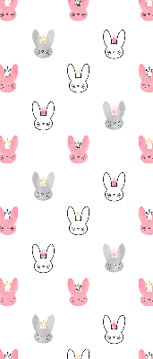 Store enrouleur Lapins colorés dans des couronnes