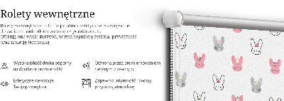 Store enrouleur Lapins colorés dans des couronnes