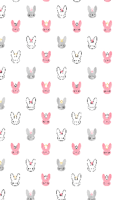 Store enrouleur Lapins colorés dans des couronnes