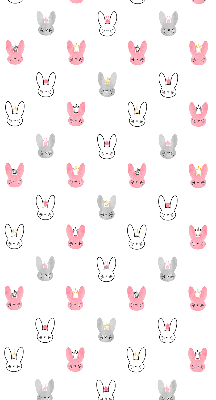 Store enrouleur Lapins colorés dans des couronnes