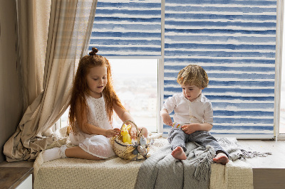 Store intérieur Rayures bleues peintes