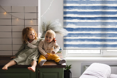 Store intérieur Rayures bleues peintes