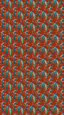 Store enrouleur Des paons sur les branches