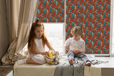 Store enrouleur Des paons sur les branches