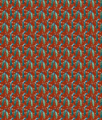 Store enrouleur Des paons sur les branches